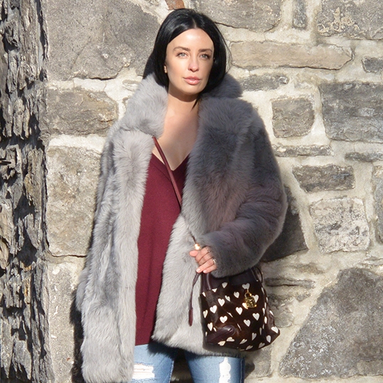 Tibi outlet shearling jacket