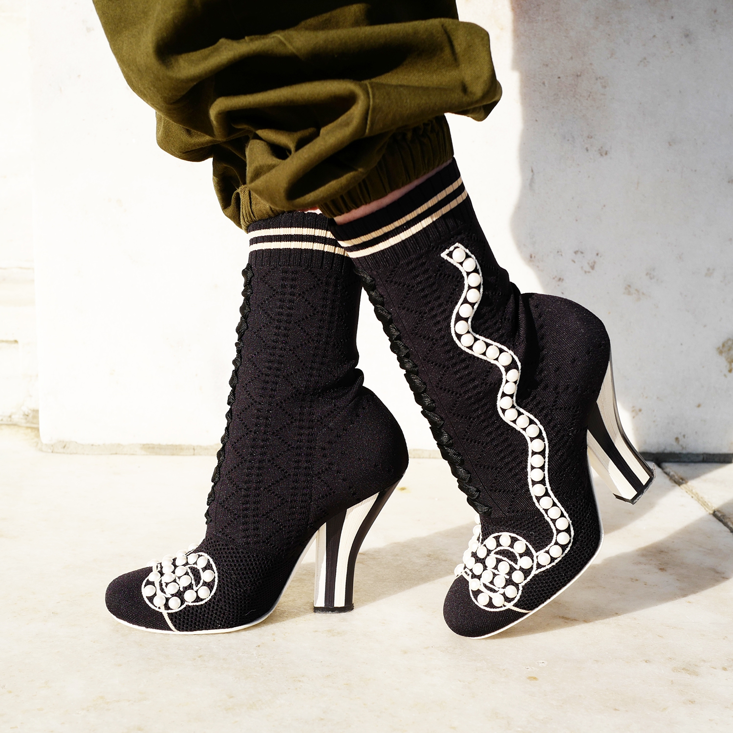 Fendi rockoko deals sock boots