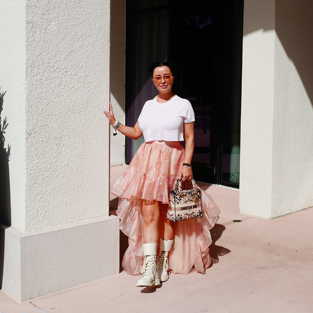 Dior tie dye skirt online